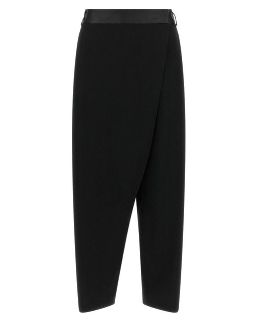 Alberto Biani Black Asymmetrical Panel Pants
