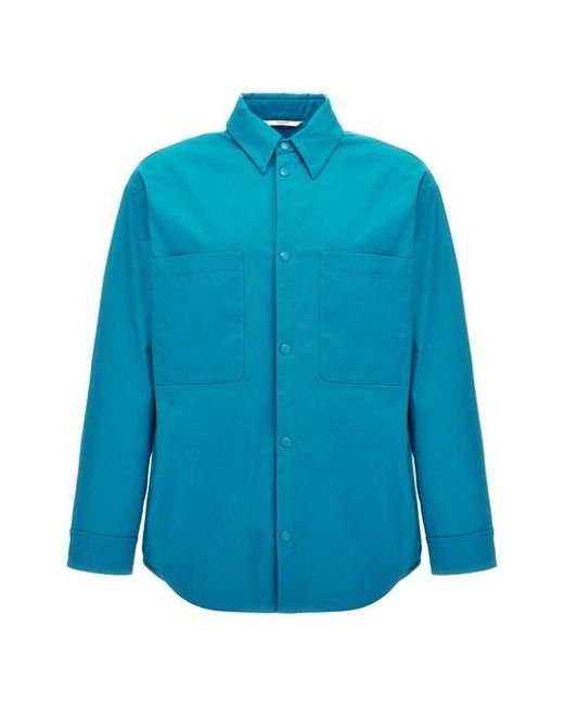 Giacca camicia nylon di Valentino Garavani in Blue da Uomo