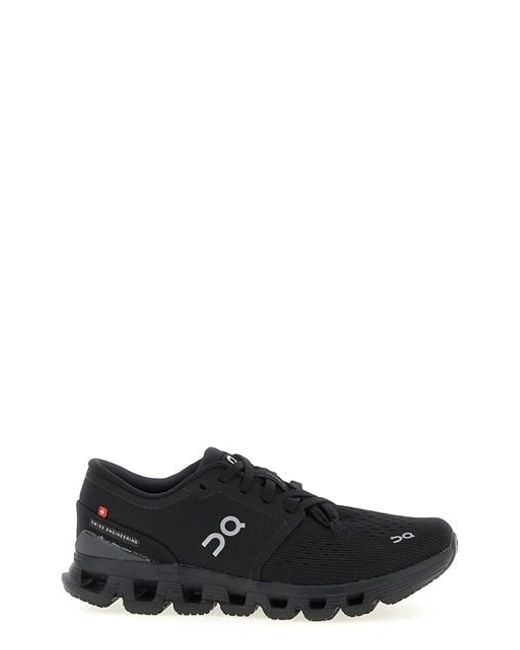 On Shoes Black 'cloud X 4' Sneakers