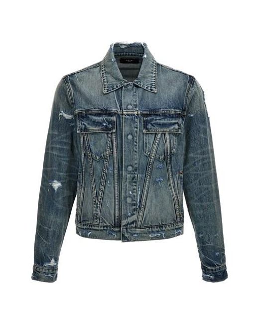 Amiri Blue 'trucker' Denim Jacket for men