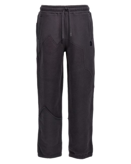 Objects IV Life Blue 'thought Bubble Panelled' joggers for men