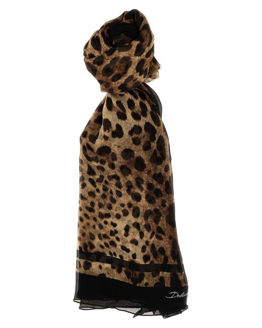 Dolce & Gabbana Multicolor Schal "Leopard"