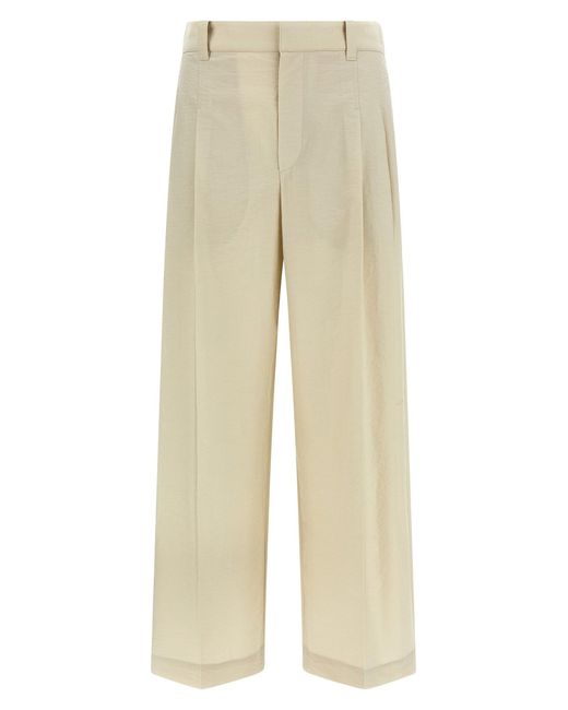 Brunello Cucinelli Natural Cotton Trousers