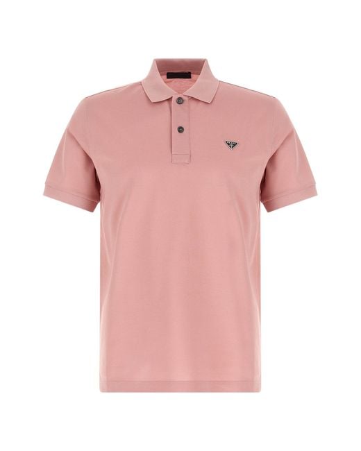 Prada Polohemd Mit Logo in Pink für Herren
