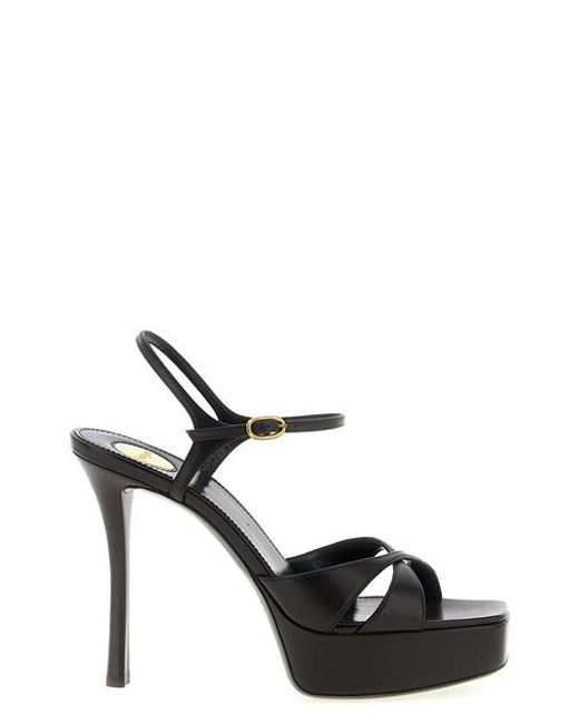 Saint Laurent Black 'Debbie' Sandals