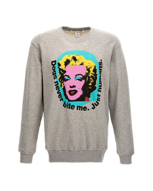 Comme des Garçons Sweatshirt "Andy Warhol" in Gray für Herren