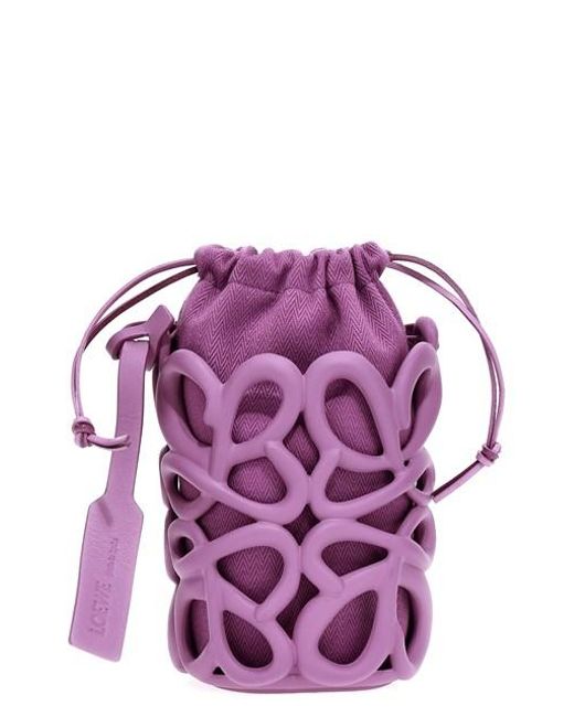 Loewe Purple 'angram Inflated' Bucket Bag