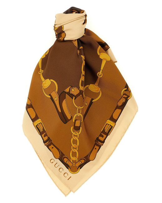 Gucci Brown 'morsetto' Silk Yore