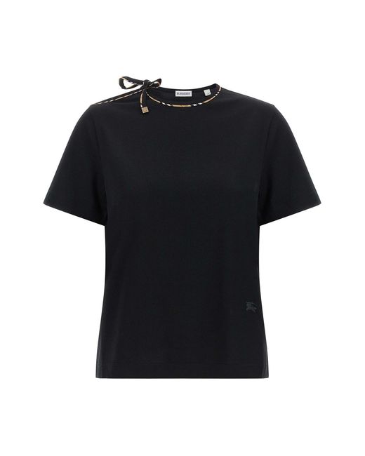 Burberry Black 'frankie Bow' T-shirt