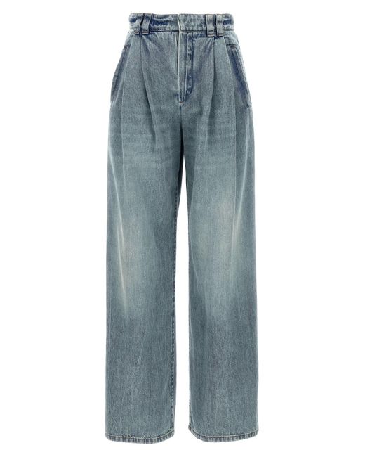 Brunello Cucinelli Blue Wide Leg Jeans Pences