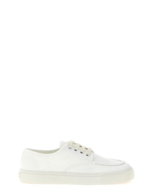 Prada White Cotton Sneakers for men