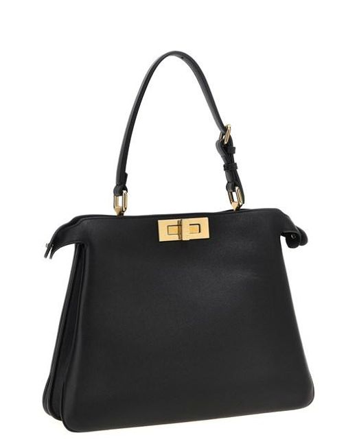 Borsa a spalla 'Peekaboo Soft Medium' di Fendi in Black