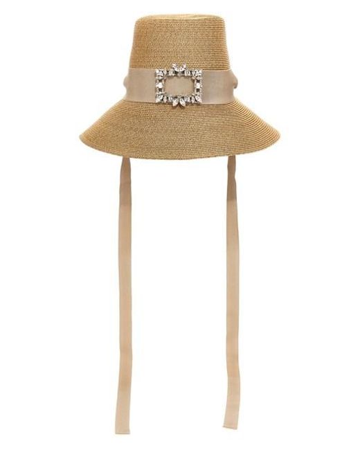 Cappello 'Broche Vivier' di Roger Vivier in White