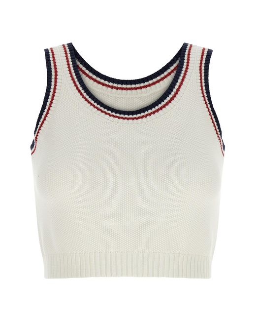 Brunello Cucinelli Brown Crop Top - 'active' Line
