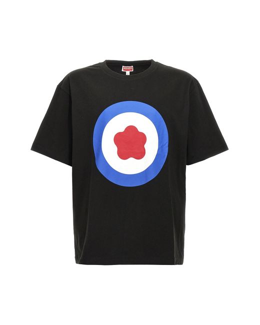 KENZO Black ' Target' T-shirt for men