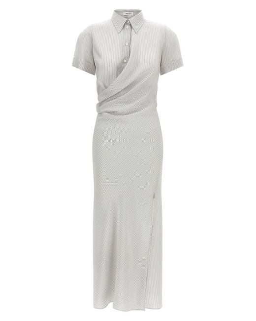 McQueen White Chemisier Corset Dress