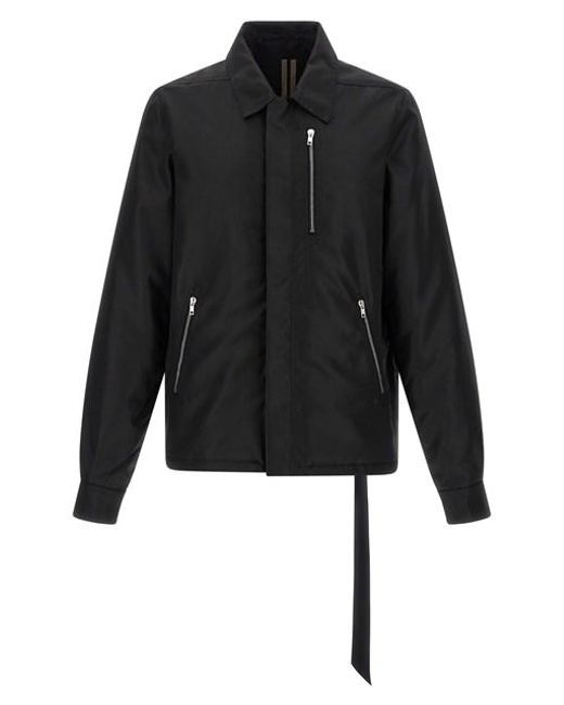 Rick Owens Black 'concealed Zipfront' Jacket for men