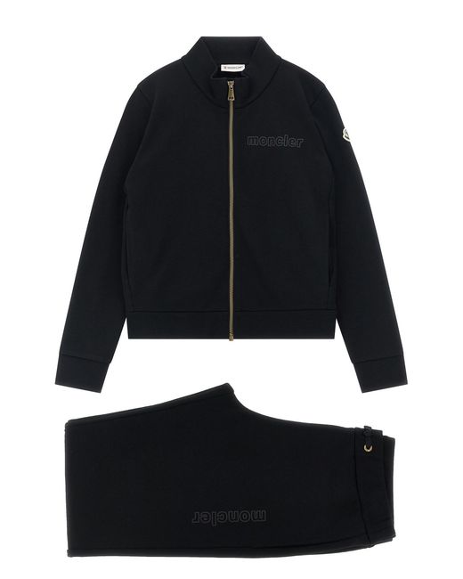 Moncler Black Sweatshirt + Logo Joggers Set