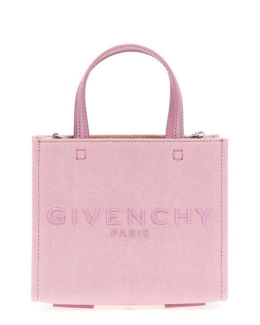 Givenchy Pink Mini 'g-tote' Shopping Bag