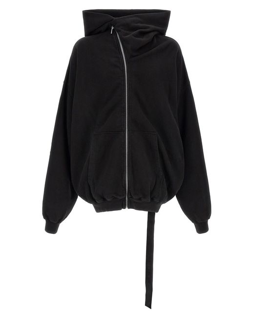 Rick Owens Black 'mountain Hun' Hoodie for men