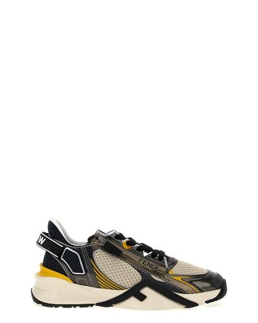 Fendi Black 'Flow' Sneakers for men