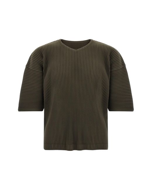 Homme Plissé Issey Miyake Green 'monthly Colors: July' T-shirt for men