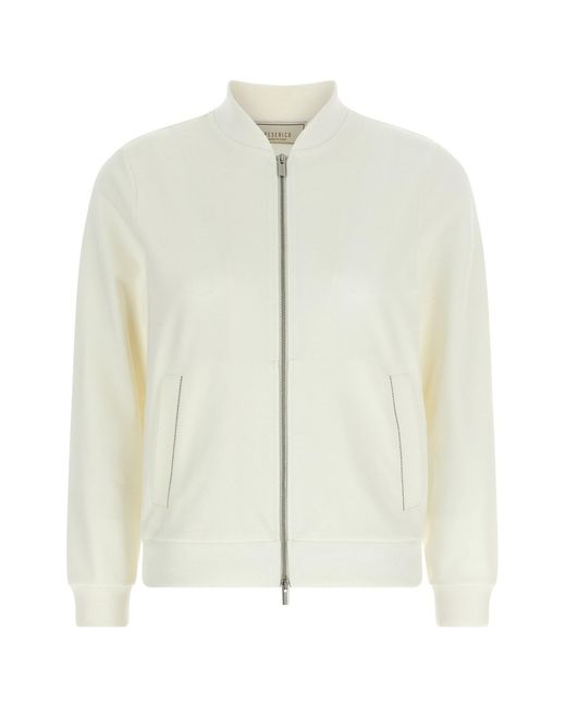 Peserico White 'punto Luce' Sweatshirt