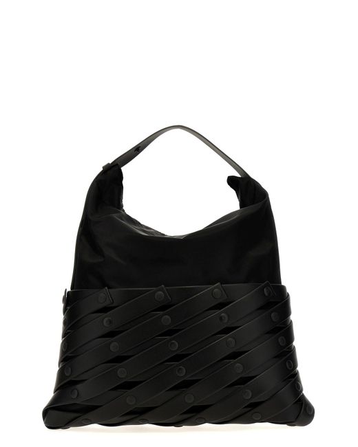 Issey Miyake Black 'spiral Grid 38' Shoulder Bag
