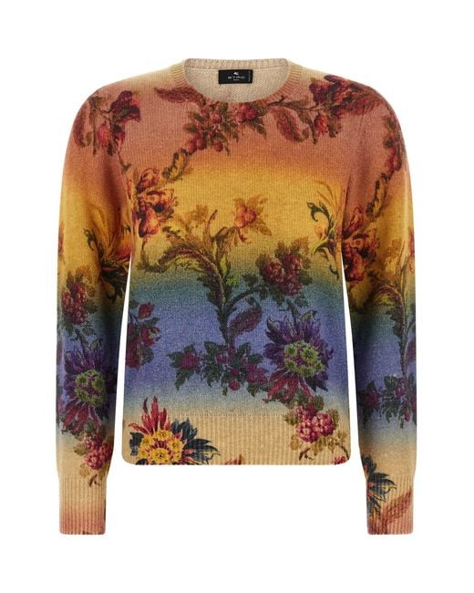Etro Multicolor Dégradé Jacquard Sweater