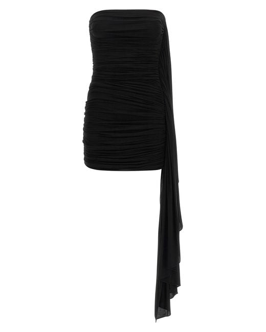 Alexander Wang Black Asymmetrical Draped Dress