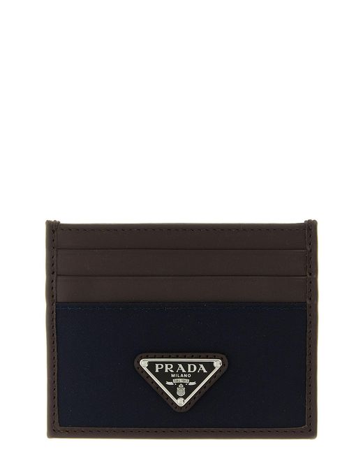 Prada Black Nylon Leather Cardholder for men