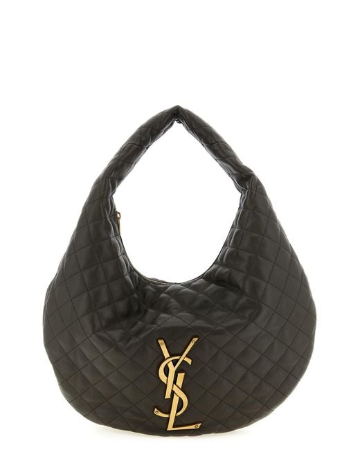 Saint Laurent Black 'hobo Icare' Shoulder Bag