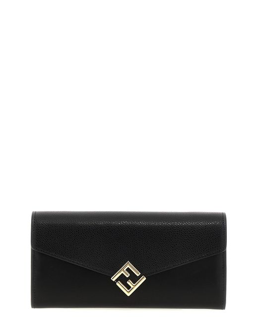 Fendi 'continental Ff Diamonds' Wallet On Chain in Black Lyst UK