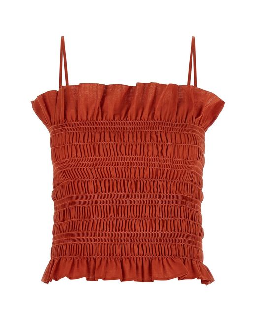 ANDAMANE Red 'suri' Top