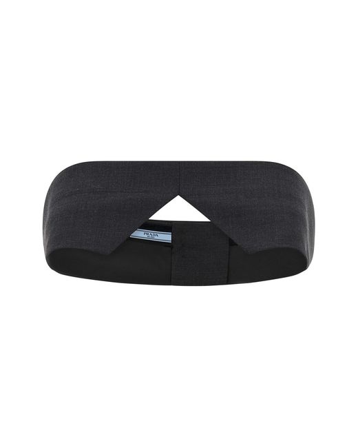 Prada Black Cool Wool Top