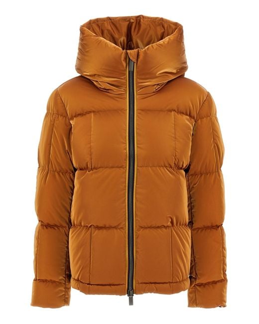 K-Way Brown 'brielin Heavy Brick-like Quilted' Down Jacket
