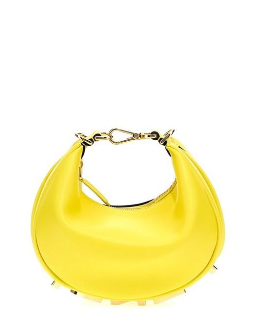Fendi Yellow 'graphy Mini' Handbag