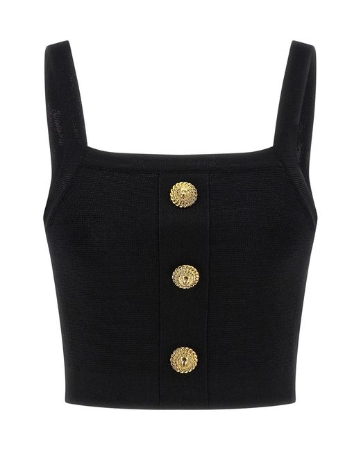 Balmain Black Top 3 Buttons