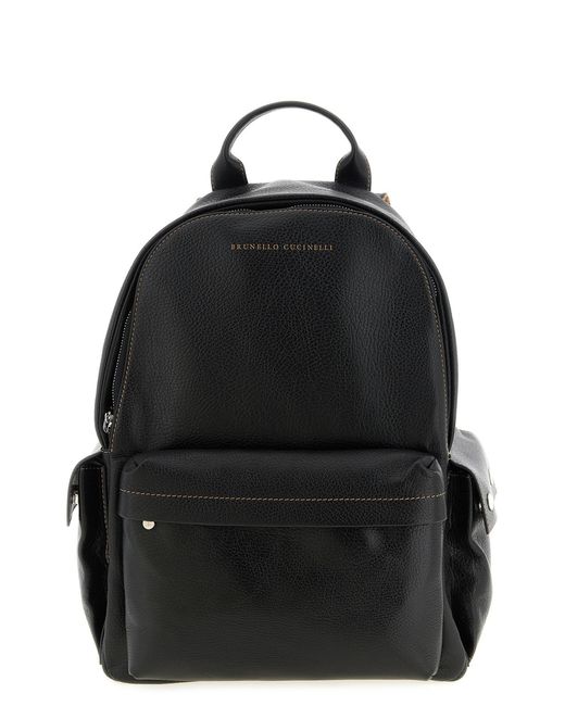 Brunello Cucinelli Black 'travel' Backpack for men