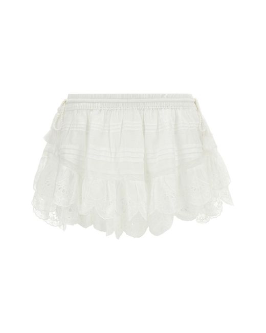 Isabel Marant White 'puria' Shorts