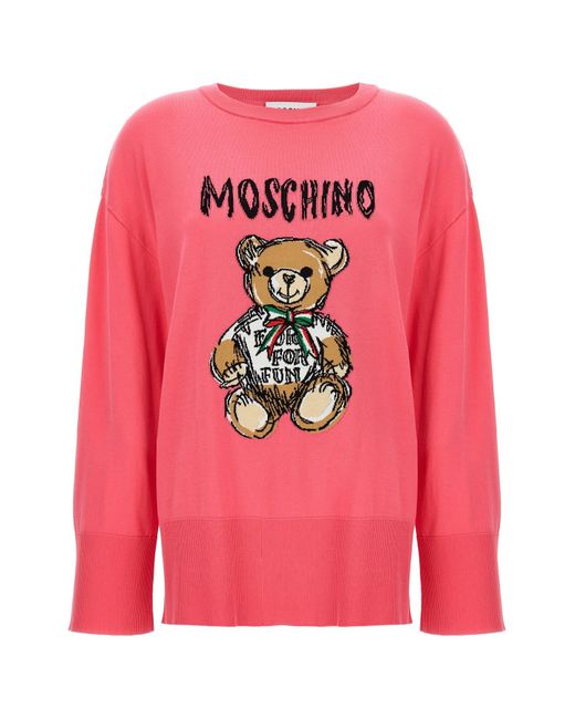 Moschino Pink 'teddy Bear' Sweater