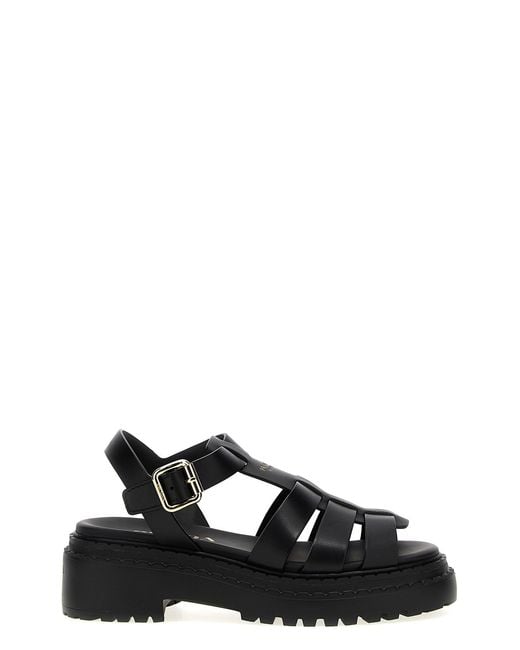 Prada Black 'Monolith' Sandals