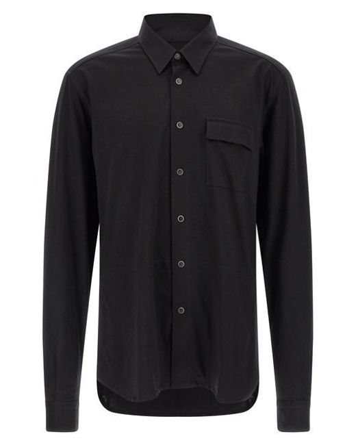 Camicia 'Buba' di Kiton in Black da Uomo
