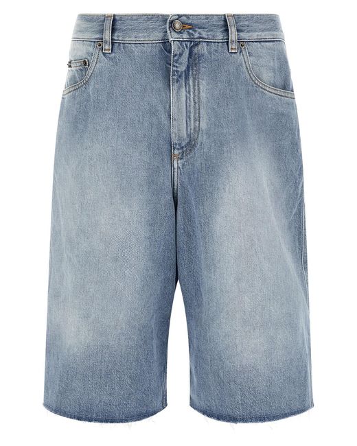Dolce & Gabbana Blue Denim Bermuda Shorts for men