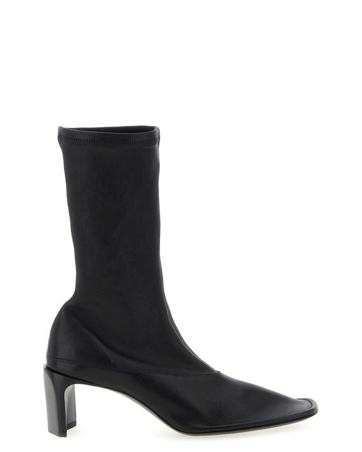 Jil Sander Black Nappa Ankle Boots