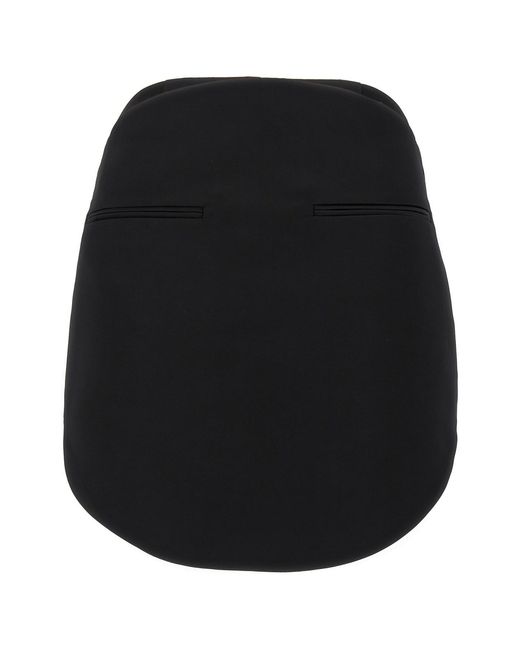 Courreges Black 'circle Satin' Skirt