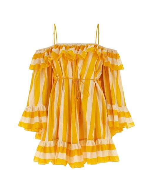 Zimmermann Yellow Short Dresses
