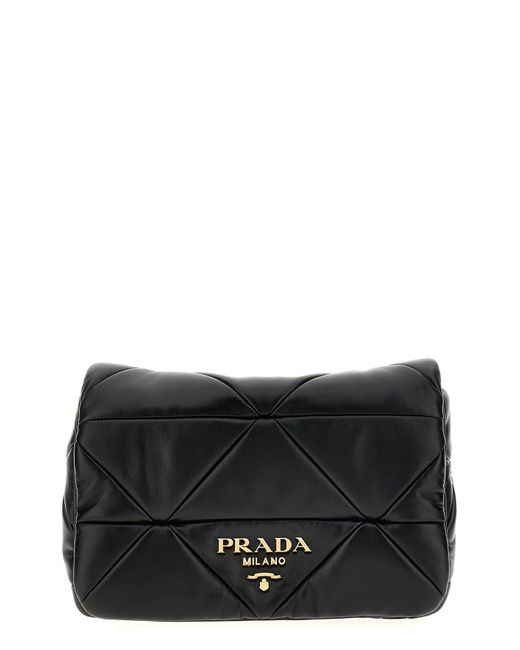 Prada Black Quilted Nappa Shoulder Bag