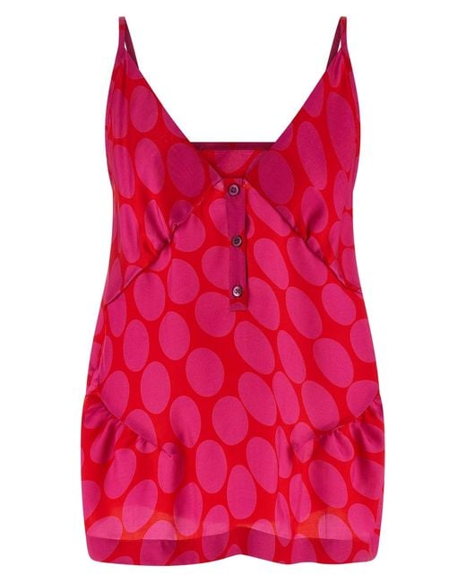 Dries Van Noten Red 'caliya' Top
