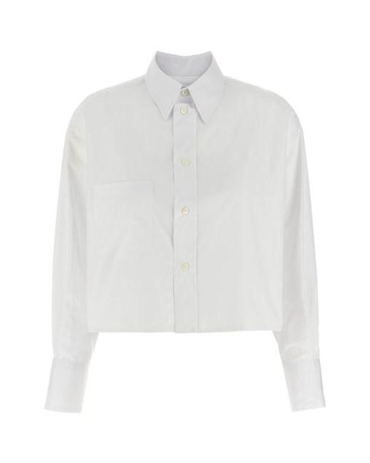 Camicia Crop di Alberto Biani in White